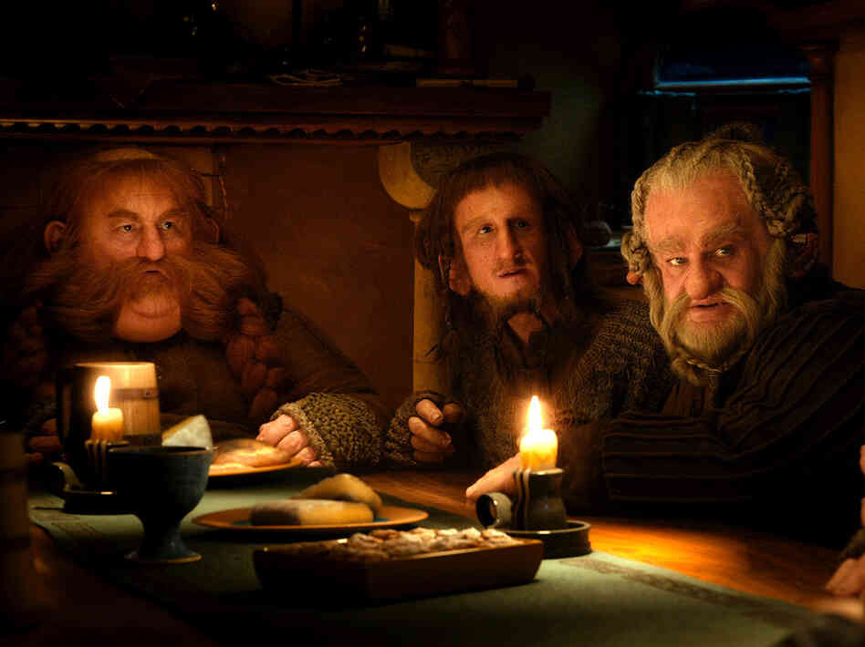 It wouldn't be a Tolkien adventure without dwarfs like Bombur (Stephen Hunter, left), Ori (Adam Brown) and Dori (Mark Hadlow). It wouldn't be a Tolkien adventure without dwarfs like Bombur (Stephen Hunter, left), Ori (Adam Brown) and Dori (Mark Hadlow).