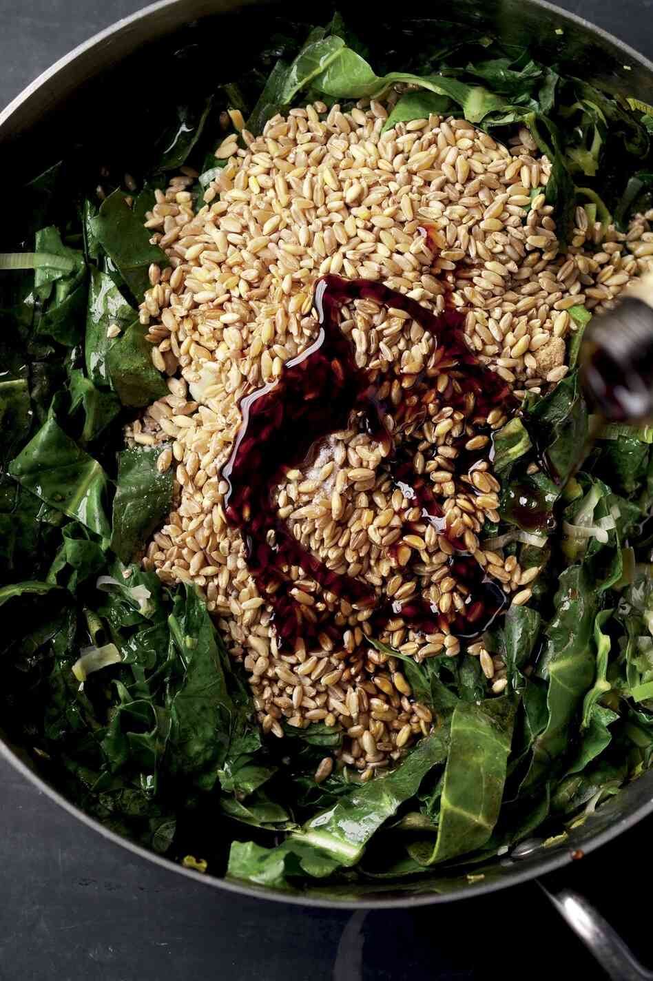 Wheat berries & Swiss Chard
with pomegranate molasses Wheat berries & Swiss Chard
with pomegranate molasses