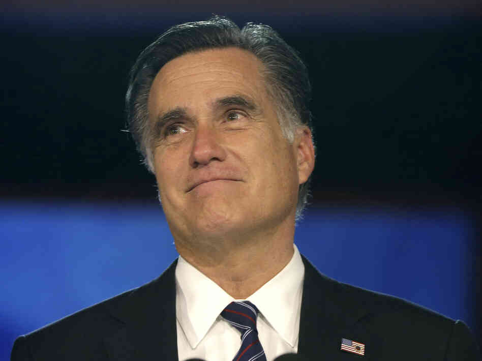 Mitt Romney delivers his concession speech Nov. 7. Though he generally kept quiet about his religion, Romney's candidacy brought Mormonism into the spotlight.