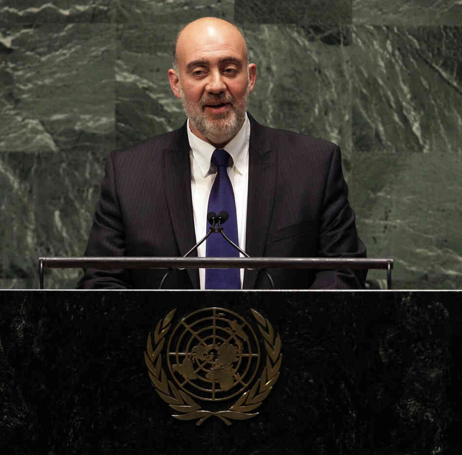 Israel's UN Ambassador Ron Prosor addresses the United Nations General Assembly on Thursday. Israel's UN Ambassador Ron Prosor addresses the United Nations General Assembly on Thursday.