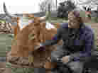 Michael Sharry visits with Bill, front, and Lou (now deceased) on Nov. 8, 2012, at Green Mountain College in Poultney, Vermont.