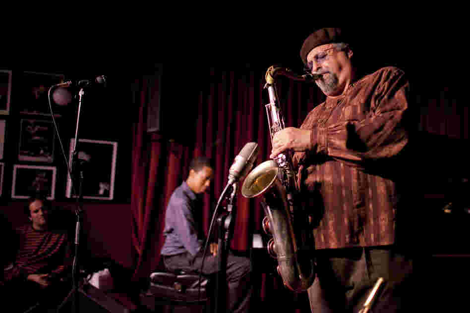Joe Lovano, backed by Lawrence Fields.