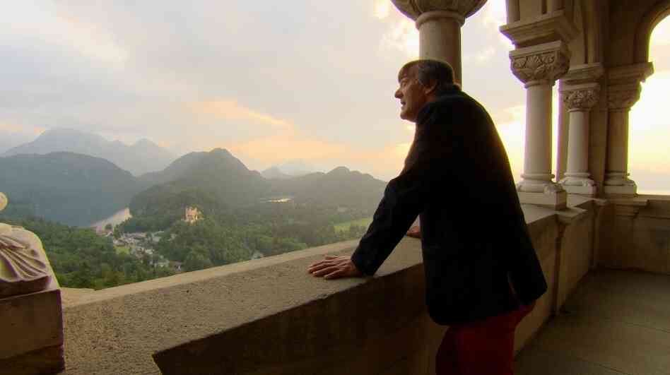 Stephen Fry takes in the view from Neuschwanstein Castle in Germany, one of the stops on a pilgrimage to explore his complicated feelings about the life and work of Richard Wagner. Stephen Fry takes in the view from Neuschwanstein Castle in Germany, one of the stops on a pilgrimage to explore his complicated feelings about the life and work of Richard Wagner.