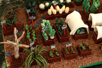 A replica of the White House kitchen garden is part of the edible display.