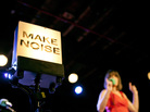 A telltale sign on the stage of Ask Me Another, with Host Ophira Eisenberg. A telltale sign on the stage of Ask Me Another, with Host Ophira Eisenberg.