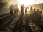 Afghan families walk along a dusty road in Kabul, the Afghan capital, last month. In the latest in a series of dramatic inflows and outflows, more Afghans are leaving the country than returning, fueled by unease about next year's withdrawal of NATO forces. Afghan families walk along a dusty road in Kabul, the Afghan capital, last month. In the latest in a series of dramatic inflows and outflows, more Afghans are leaving the country than returning, fueled by unease about next year's withdrawal of NATO forces.