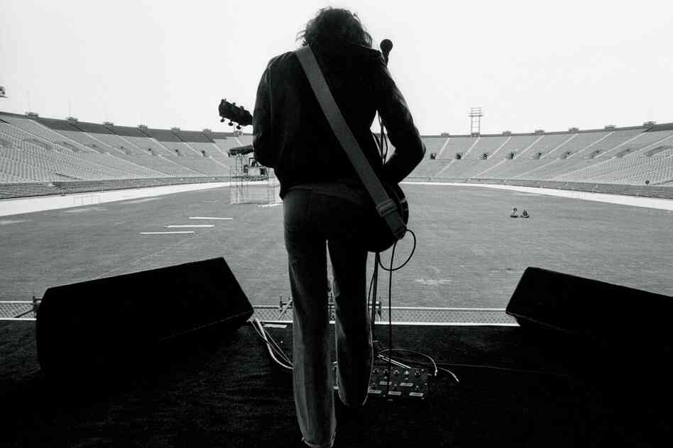 "In 1977, Peter Frampton was filling 90,000-seat stadiums as a good-looking songwriter and fluid, blues-rock guitarist who made upbeat lollipop rock. I shot him in several situations ... [including] at a sold-out concert in Philadelphia's JFK Stadium."