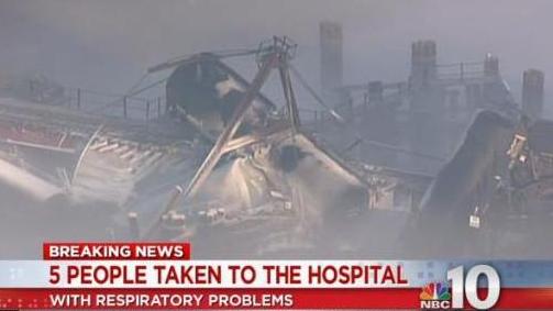 The scene of the derailment today in Paulsboro, N.J., from above. The scene of the derailment today in Paulsboro, N.J., from above.