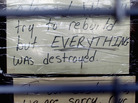 Nov. 17: A sign in a Staten Island storefront tells a lot. It was still closed because of the damage done by Superstorm Sandy in late October. Nov. 17: A sign in a Staten Island storefront tells a lot. It was still closed because of the damage done by Superstorm Sandy in late October.