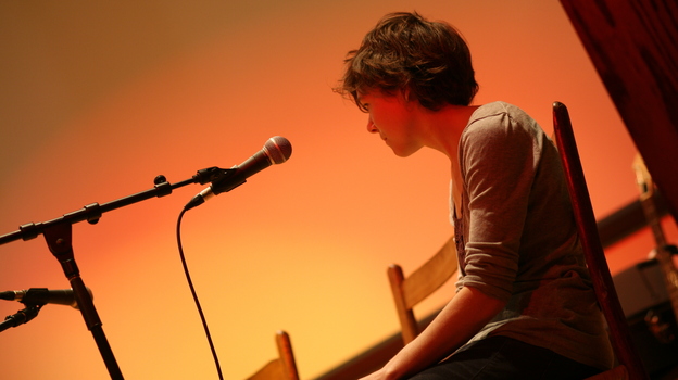 Elizabeth LaPrelle performs on a Sunday afternoon at the Blue Ridge Music Center in Virginia.