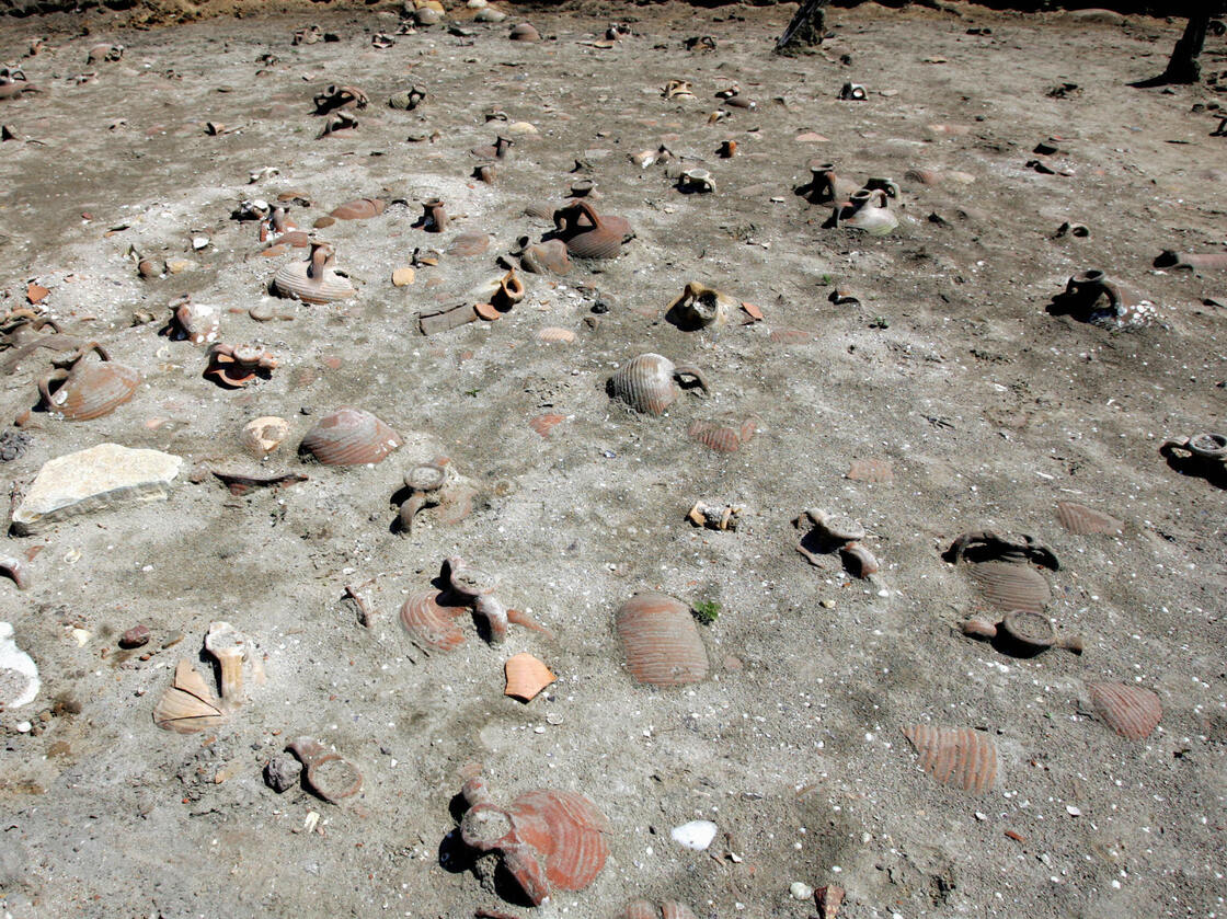 The archaeological finds include millions of shards of pottery.