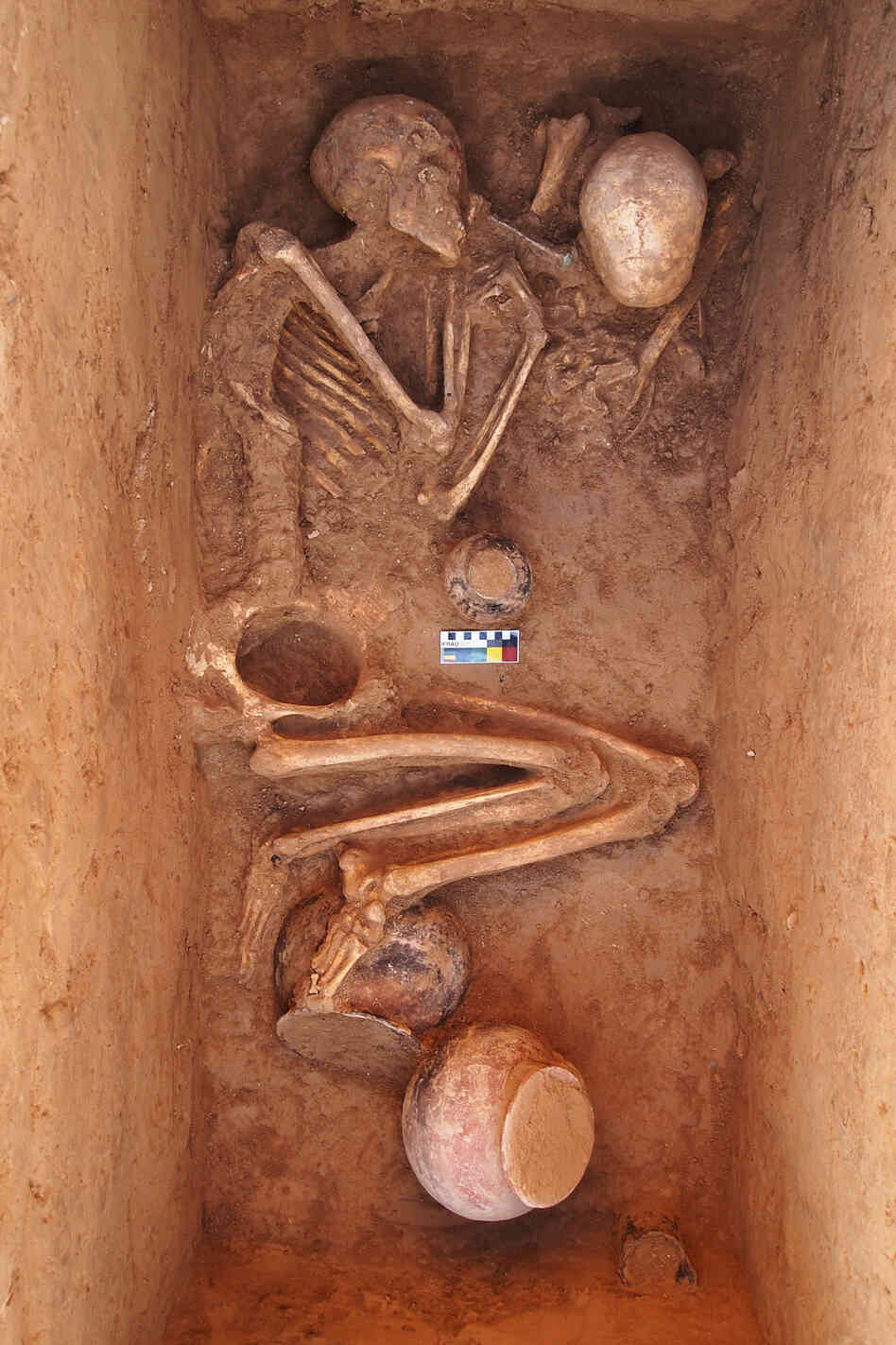 The graves were apparently opened and reopened multiple times, serving more than one generation.