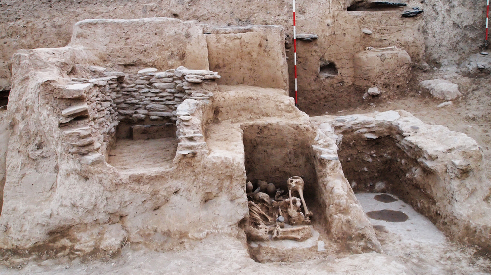A cemetery uncovered in Pakistan's Swat Valley is thought to be from around 2,500 to 3,000 years ago.