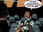 From Action Comics 14, Neil deGrasse Tyson greets Superman to help him with a problem. From Action Comics 14, Neil deGrasse Tyson greets Superman to help him with a problem.