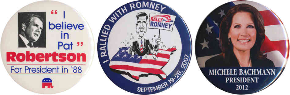 They won the Iowa straw poll — Robertson in '87, Romney in '07 and Bachmann last year — but failed to win the state's GOP caucuses the following year.