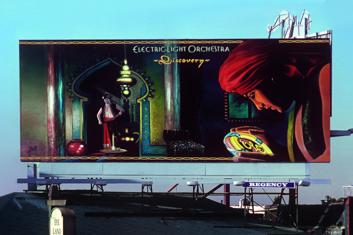 Electric Light Orchestra's Discovery, 1979 (Jet Records), art direction by Norman Moore and Paul Gross.