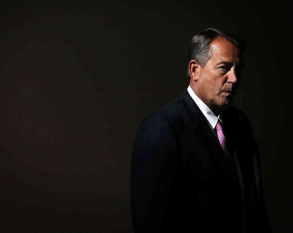Speaker of the House Rep. John Boehner arrives for a news conference in November.
