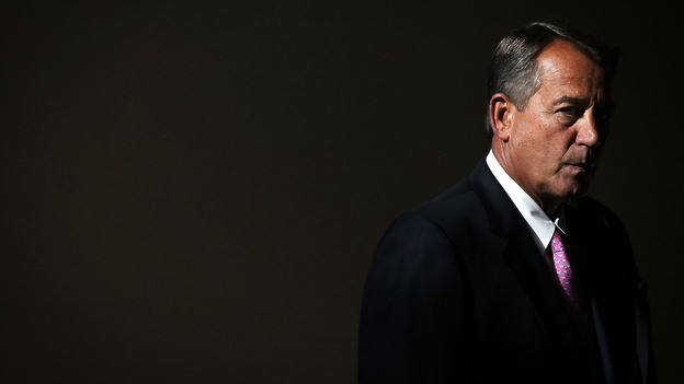 Speaker of the House Rep. John Boehner arrives for a news conference in November. (Getty Images)