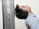 Guy listening to music. Guy listening to music.