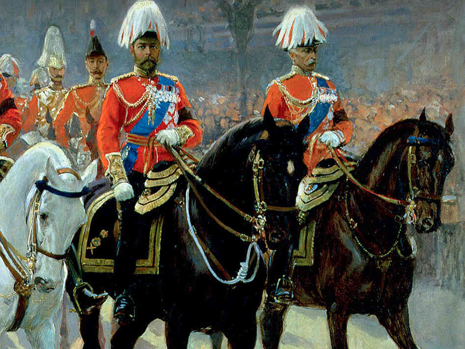 A 1910 portrait of King George V in procession. A new album of choral works by Hubert Parry features music he wrote for the king's coronation one year later.