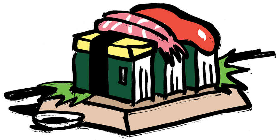 Illustration: Sushi made of books