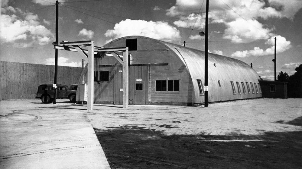 A Quonset hut on the grounds of the Los Alamos National Lab in New Mexico where "Fat Man" was assembled in World War II. Fat Man was the nickname given to the atomic bomb dropped on Nagasaki, Japan, on Aug. 9, 1945. The hut would be part of a new Manhattan Project National Park. A Quonset hut on the grounds of the Los Alamos National Lab in New Mexico where "Fat Man" was assembled in World War II. Fat Man was the nickname given to the atomic bomb dropped on Nagasaki, Japan, on Aug. 9, 1945. The hut would be part of a new Manhattan Project National Park.