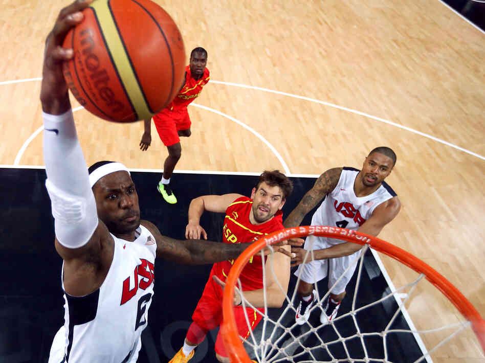 LeBron James, during last summer's Olympics in a game against Spain.