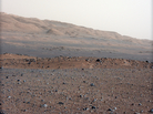 This photo, taken by NASA's Curiosity rover, shows Mars' Gale Crater, where the rover has taken samples for chemical analysis. Scientists believe that at some point in the very distant past, there was a riverbed here. This photo, taken by NASA's Curiosity rover, shows Mars' Gale Crater, where the rover has taken samples for chemical analysis. Scientists believe that at some point in the very distant past, there was a riverbed here.
