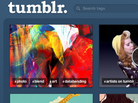 A screenshot of the Tumblr homepage. A screenshot of the Tumblr homepage.