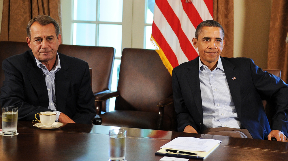 President Obama and House Speaker John Boehner meet in the White House on July 23, 2011. At that time, they were discussing how to avert a debt default. The talks ultimately led to the deal that now brings us aspects of the so-called fiscal cliff.