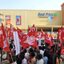 Indian leftist activists rally in front of a Best Price store, owned by Wal-Mart and its Indian partner, Bharti, in Hyderabad in November. The rally was organized to protest foreign direct investment in India's retail sector.