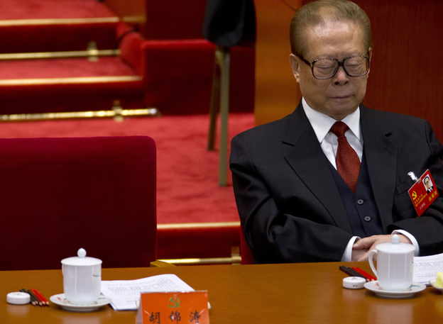Even the party's top brass isn't immune to the siren call of the snooze: Jiang Zemin, formerly China's president and top party leader, dozes while then-Chinese President and Chinese Communist Party General Secretary Hu Jintao reads a work report during the opening session of 18th Communist Party Congress at the Great Hall of the People in Beijing, Nov. 8.