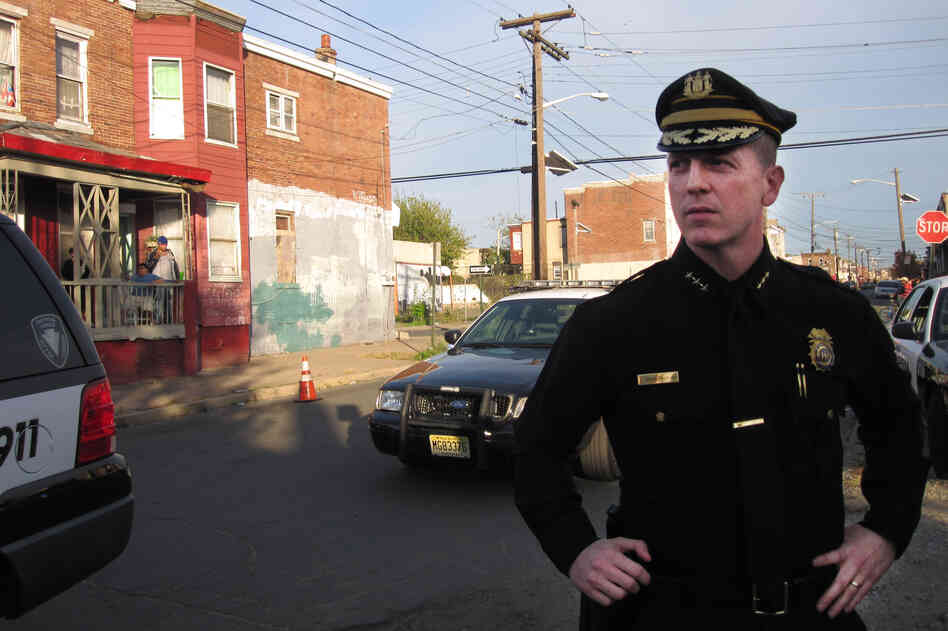 Camden City Police Chief Scott Thomson says he has shooting investigations "backlogging like burglary cases." Half of his force was laid off last year, and the city says expensive benefits in the police union contract are preventing them from hiring more cops. Camden City Police Chief Scott Thomson says he has shooting investigations "backlogging like burglary cases." Half of his force was laid off last year, and the city says expensive benefits in the police union contract are preventing them from hiring more cops.