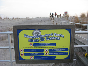 Rumors of the demise of Atlantic City's boardwalk were greatly exaggerated — only a small part was damaged. Now city and tourism officials are trying to draw people back.