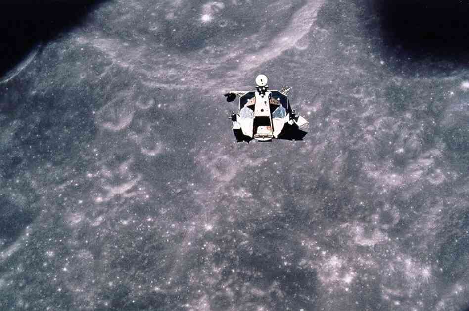 Apollo 17's lunar module rendezvous with the command module.