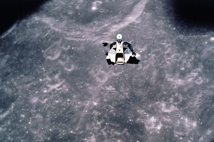 Apollo 17's lunar module rendezvous with the command module.