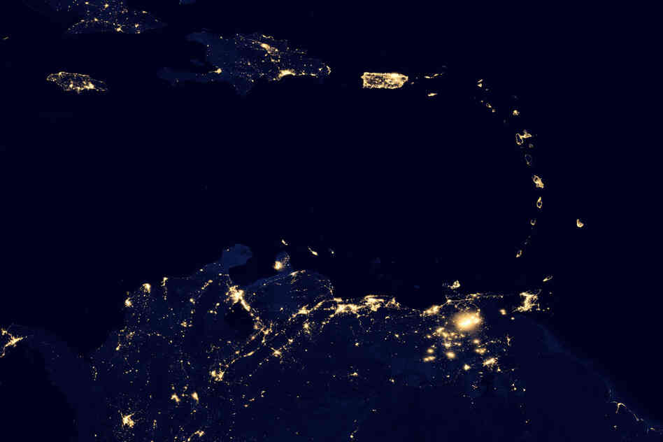 Caribbean islands and the northern coast of South America