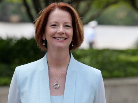She's a kidder: Australian Prime Minister Julia Gillard. She's a kidder: Australian Prime Minister Julia Gillard.