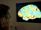 A visitor to the Wellcome Collection's 2012 exhibition "Brains: The mind as matter" looks at a functional magnetic resonance image (fMRI) showing a human brain as it listens to Stravinsky's "Rite of Spring" and Kant's third Critique. A visitor to the Wellcome Collection's 2012 exhibition "Brains: The mind as matter" looks at a functional magnetic resonance image (fMRI) showing a human brain as it listens to Stravinsky's "Rite of Spring" and Kant's third Critique.