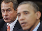 Speaker of the House John Boehner listens as President Obama speaks during a meeting with bipartisan group of congressional leaders in November. Speaker of the House John Boehner listens as President Obama speaks during a meeting with bipartisan group of congressional leaders in November.