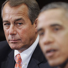 Speaker of the House John Boehner listens as President Obama speaks during a meeting with bipartisan group of congressional leaders in November. Speaker of the House John Boehner listens as President Obama speaks during a meeting with bipartisan group of congressional leaders in November.