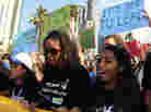 Climate activists at a rally in Doha on December 1, 2012.