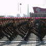 North Korean soldiers march during a military parade to mark 100 years since the birth of North Korea's founder Kim Il Sung in Pyongyang on April 15. It was supposed to be the year North Korea would become a "strong and prosperous" nation. That hasn't exactly been the case.