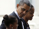 President Obama walks with his daughters Sasha, foreground, and Malia as they leave St. John's Episcopal Church in Washington, on Oct. 28. An analysis of exit polls shows that those who claim no specific religious affiliation were a key Obama voting bloc in the presidential race. President Obama walks with his daughters Sasha, foreground, and Malia as they leave St. John's Episcopal Church in Washington, on Oct. 28. An analysis of exit polls shows that those who claim no specific religious affiliation were a key Obama voting bloc in the presidential race.