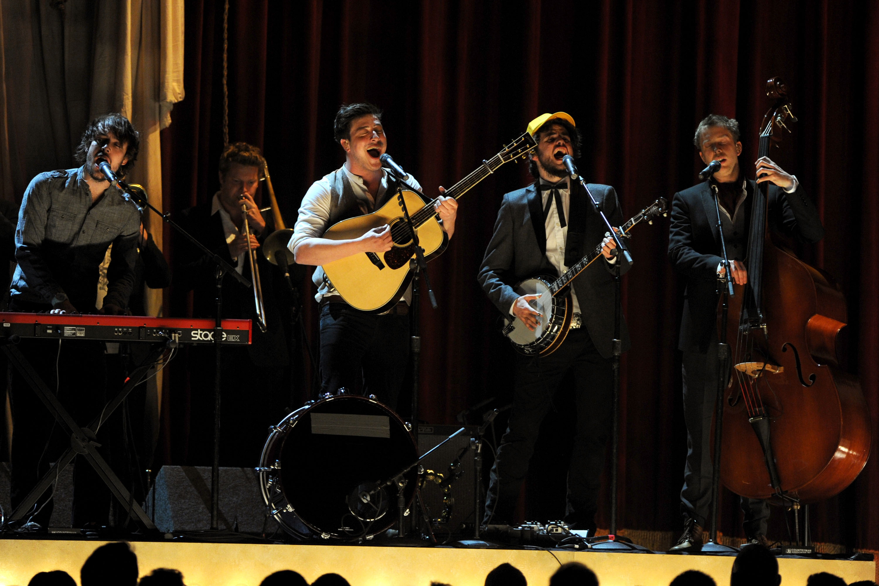 Mumford and Sons perform at the 53rd Grammy Awards in 2011.