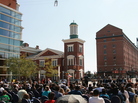 Hundreds gather in Baltimore's harbor Sept. 22 to witness the naturalization of nearly 50 new Americans. Hundreds gather in Baltimore's harbor Sept. 22 to witness the naturalization of nearly 50 new Americans.