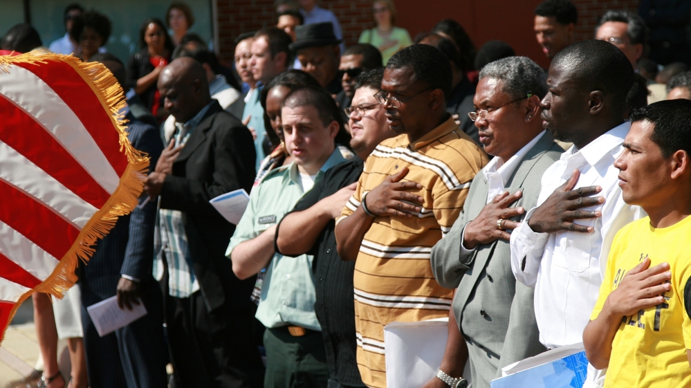As part of the National Immigration Integration Conference, nearly 50 new American citizens were sworn in Sept. 22. As part of the National Immigration Integration Conference, nearly 50 new American citizens were sworn in Sept. 22.