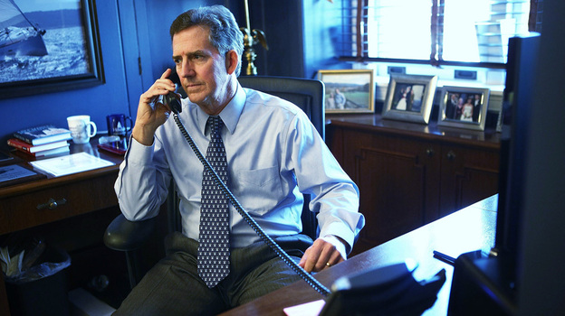Sen. Jim DeMint, R-S.C., talks on the phone in his Capitol Hill office on Dec. 6, the day he announced he will resign from the Senate and lead the Heritage Foundation.