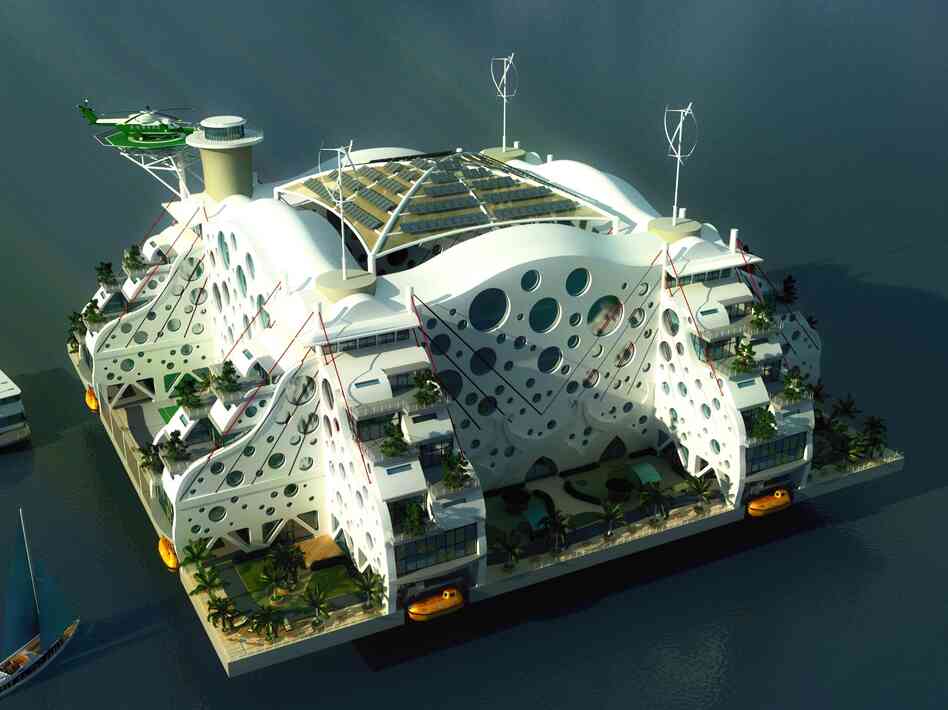 A winning entry in the Seasteading Design Contest by Emerson Stepp.