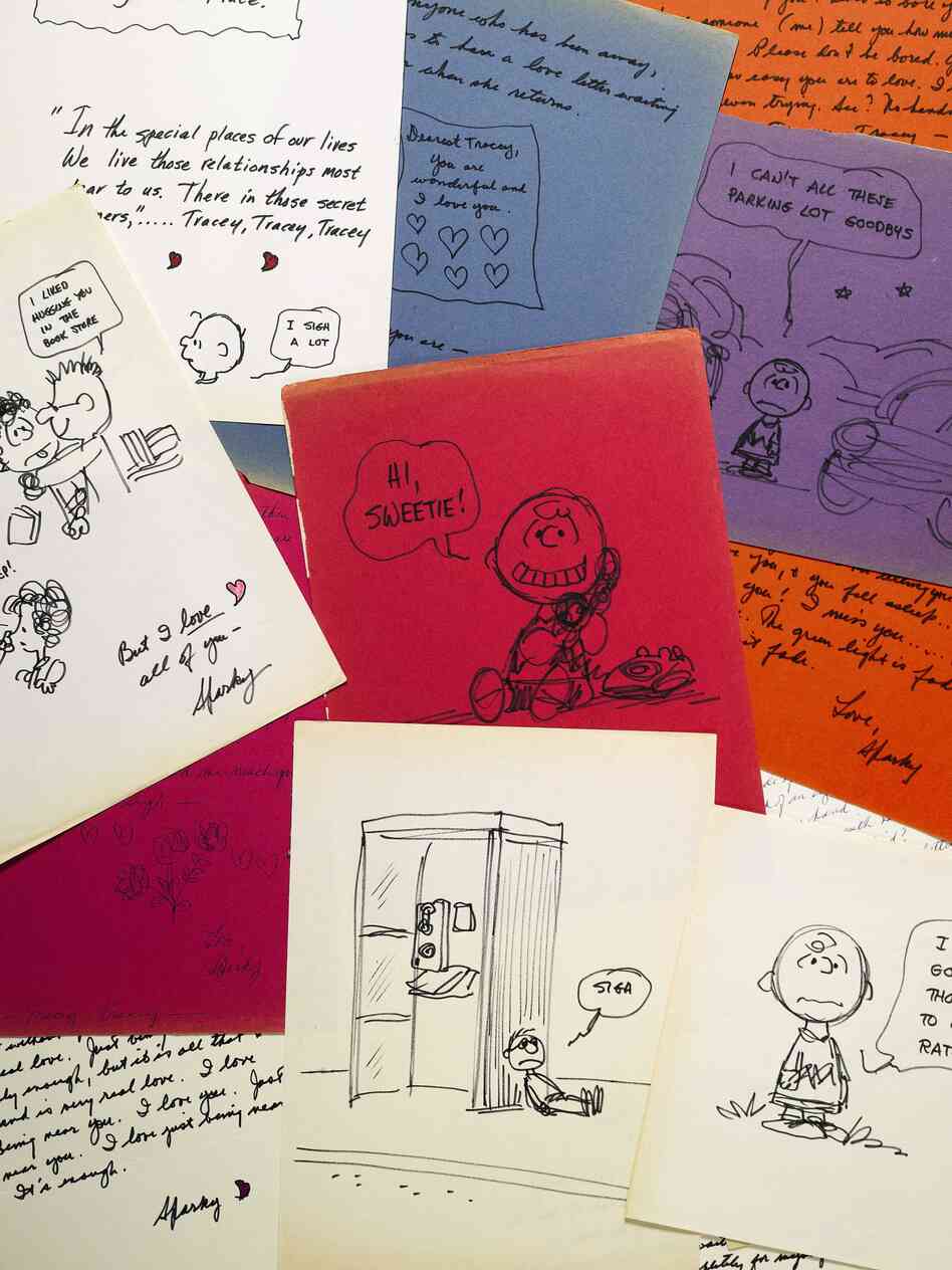 Sotheby's is putting up for auction letters and drawings that Charles Schulz, the creator of Peanuts, gave to Tracey Claudius.